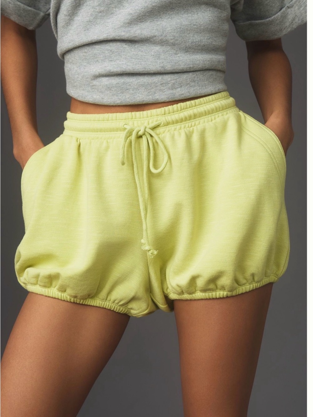 Daily Practice by Anthropologie Lime Bloomer Shorts